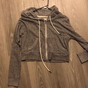 Grey cropped sweater from urban outfitters